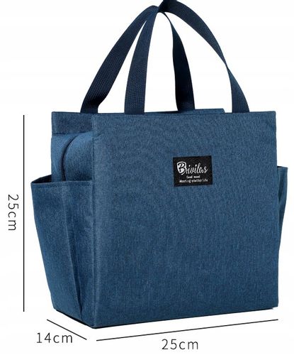 Torba termiczna izolacyjn piknik obiad Lunch plażę  T35_1_Granatowy na Arena.pl