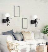 Lampa ścienna/ Kinkiet Loft pojedyńczy – czarna