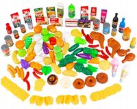 Plastikowe warzywa owoce do kuchni 120 szt