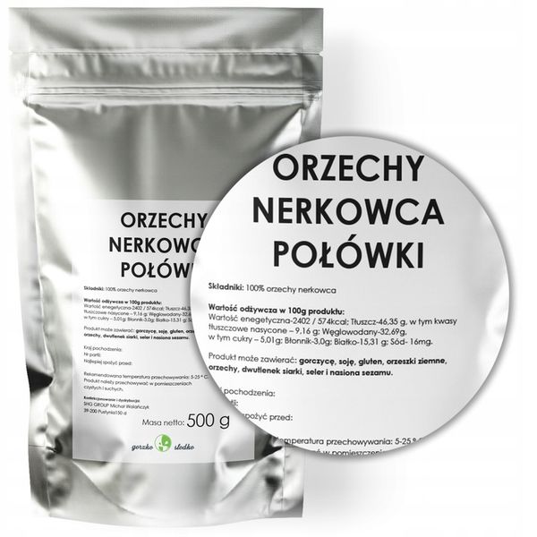 ORZECHY NERKOWCA połówki 500g zdjęcie 9