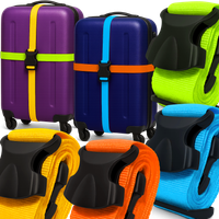 4X PAS ZABEZPIECZAJĄCY DO WALIZKI TORBY BAGAŻU MOCNY PASEK SPINAJĄCY BAGAŻ