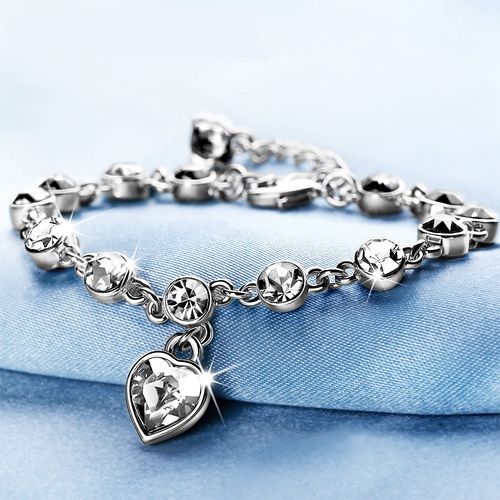 BRANSOLETKA SWAROVSKI ELEMENTS SERCE PREZENT VA96 na Arena.pl