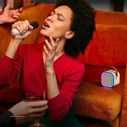 Bezprzewodowy Zestaw Do Karaoke Dla Dzieci Bluetooth Głośnik + 2 mikrofony na Arena.pl