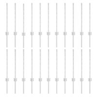 Słupki ogrodzeniowe 22 pcs Srebrny 100 cm Stal