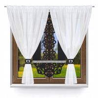 P7 Firana nowoczesna KOMPLET do salonu sypialni panel ekran glamur 400x145
