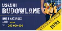BANER OCZKOWANY reklamowy 100x50 cm DUŻO WZORÓW USŁUGI BUDOWLANE REKLAMA