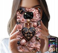 ETUI DO XIAOMI POCO X3 - KOBIECE WZORY KŁÓDKA SERCE CASE + SZKŁO