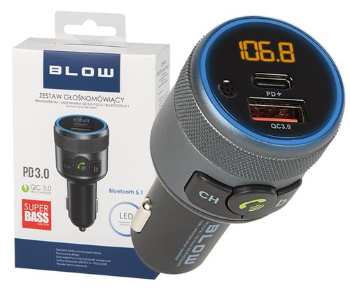 Transmiter FM Blow Bluetooth5.1+QC3.0 +PD 24W na Arena.pl