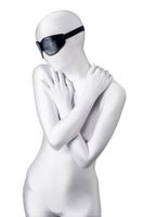 Anonymo mask, PU leather, black, 26.5 cm