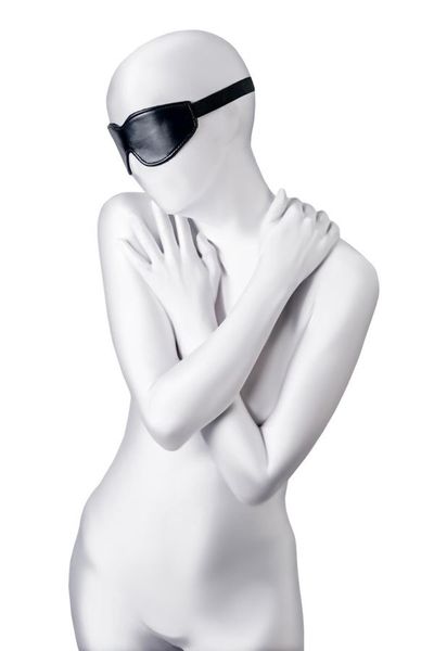 Anonymo mask, PU leather, black, 26.5 cm zdjęcie 1