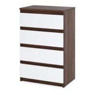 Komoda 4 Szuflady 60cm Dąb Wenge Biały Mat Pojemna Szafka Nowoczesna Rtv
