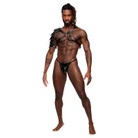 male power aquarius harness anatomiczna uprząż z imitacji skory