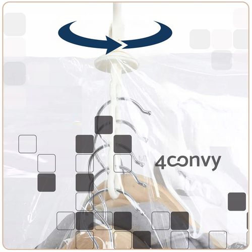 4CONVY 3x Wiszący worek próżniowy na ubrania z wieszakiem 70x140 na Arena.pl