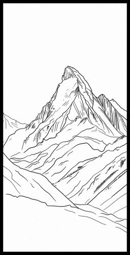 Plakat 50x100cm Górski Szkic na Arena.pl