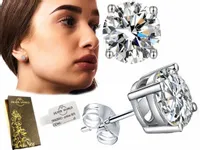 KOLCZYKI SREBRNE 925 WKRĘTKI NA SZTYFT . CYRKONIE SWAROVSKI SREBRO 925