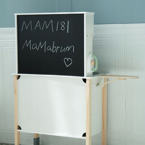 KUCHNIA DREWNIANA INTERAKTYWNA z Pralką Zmywarką Tablica Kredowa dla Dzieci na Arena.pl