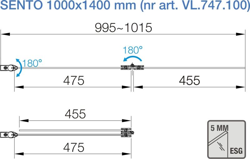 PARAWAN NAWANNOWY WANNA SKŁADANY PODWÓJNY 100x140 zdjęcie 2