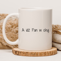 CHAMSKI KUBEK BEZ CENZURY | ŚMIESZNY PREZENT | DO PRACY BIURA DOMU | 330 ml