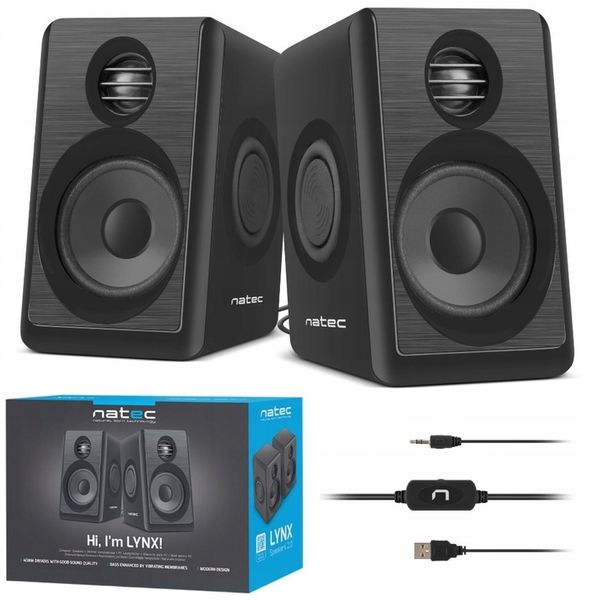 Głośniki komputerowe Natec Lynx 2.0 6W RMS zdjęcie 1