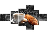 100CM 180CM OBRAZ 6 ELEM CZARNA KAWA ŚCIENNY