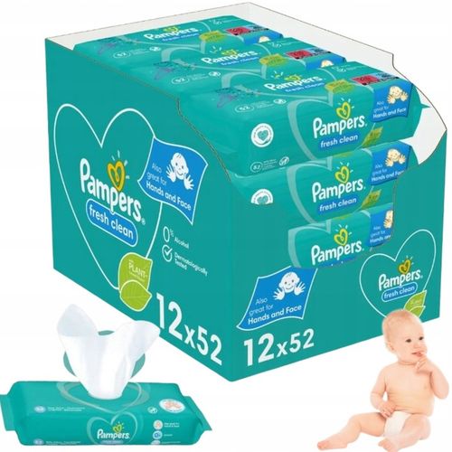 Pampers Chusteczki FRESH CLEAN 12x52 szt. na Arena.pl