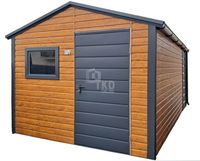 Schowek - domek ogrodowy 3x4m + wiata 1m Drzwi okno rynny TKD255