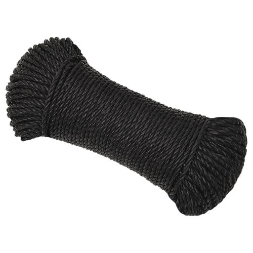 Linka robocza, czarna, 8 mm, 100 m, polipropylen na Arena.pl