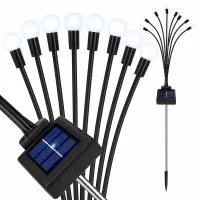 Lampa solarna wbijana kuleczki 8 led lampka ogrodowa kule kulki dekoracja