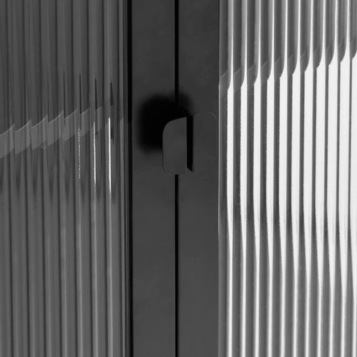 Szafka, czarna, 70x35x70 cm, szkło i stal na Arena.pl