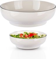 KITCHTIC Ceramiczna Miska 250 ml Biała 21 cm x 7 cm