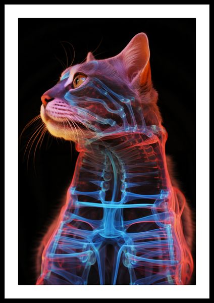 Plakat 40x60cm Anatomia Kota zdjęcie 3