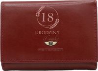 Portfel damski skórzany z GRAWEREM personalizowany prezent na 18 urodziny