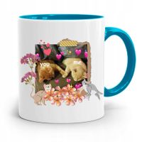 Kubek Błękitny Na Walentynki You And Me Prezent Z Nadrukiem Ze Zdjęciem