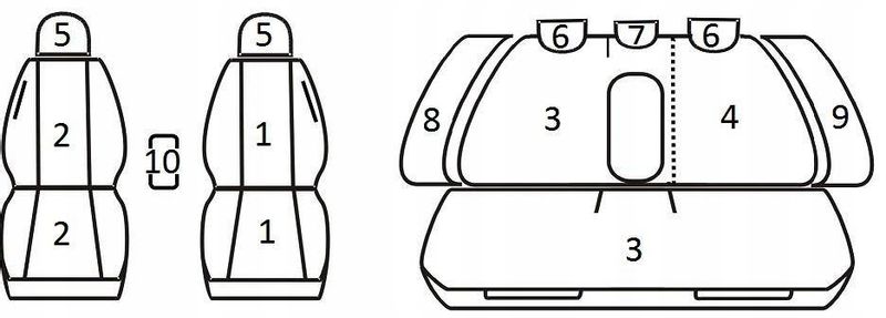 Pokrowce miarowe do Audi A4 B6 kombi (2001-2004r) zdjęcie 2