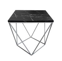 Stolik kawowy druciany LOFT Industrial marmur/szary