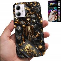ETUI DO MOTOROLA MOTO G14 - KRÓL POKER KOŚCI AS WZORY DLA MEN +SZKŁO