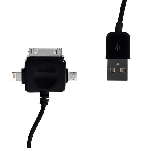 Kabel Whitenergy micro USB/ mini USB/ iPhone4 - USB 100cm Czarny na Arena.pl