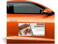 Magnes na samochód reklama magnetyczna 60x30 różne wzory USŁUGI BUDOWLANE