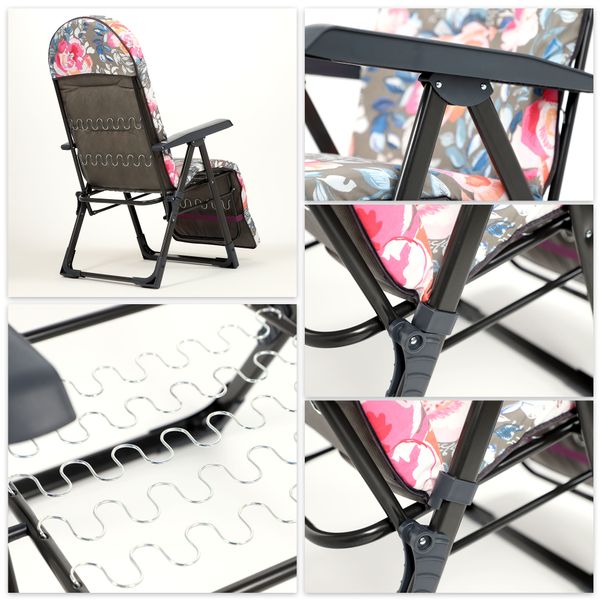FOTEL LEŻAK OGRODOWY PLAŻOWY SKŁADANY PODNÓŻEK zdjęcie 5