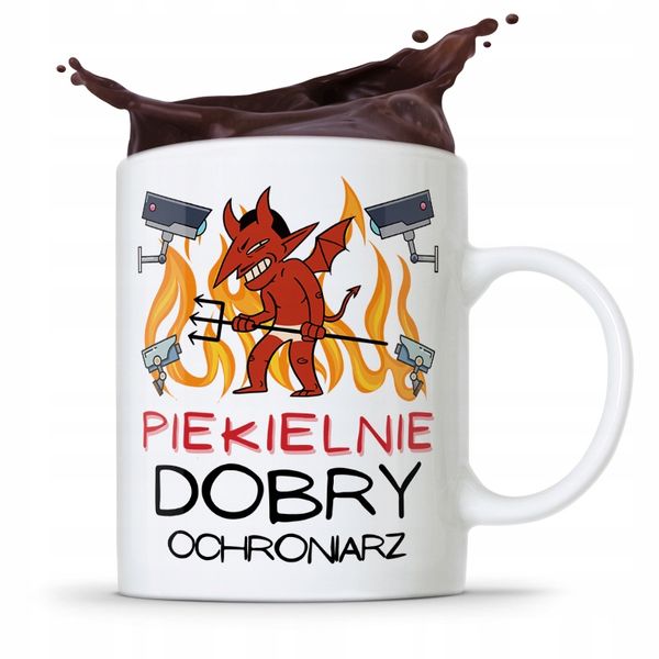 Dla Ochroniarza Stróża Kubek Piekielnie Dobry Z Nadrukiem Ze Zdjęciem zdjęcie 1