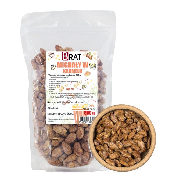 Migdały w karmelu 500g zdjęcie 2