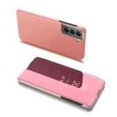 Clear View Case futerał etui z klapką Samsung Galaxy S22+ (S22 Plus) różowy