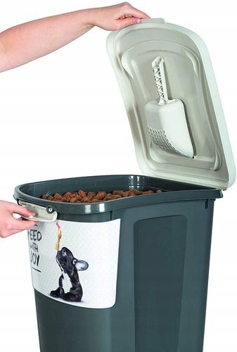 DUŻY POJEMNIK NA KARMĘ ŻWIREK DLA PSA KOTA ŁOPATKA na Arena.pl