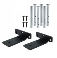 Wspornik typ T 10 cm, uchwyt półki drewnianej, podpórka, loft, czarny