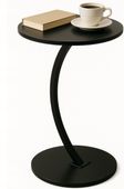 STOLIK KAWOWY BOCZNY OKRĄGŁY DO SALONU SYPIALNI CZARNY LOFT