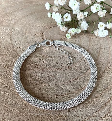 SREBRNA AŻUROWA BRANSOLETKA damska TUBA NA PREZENT SREBRO 925 na Arena.pl