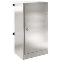 skrzynka na listy Czarny 30 x 23 x 55 cm stal nierdzewna