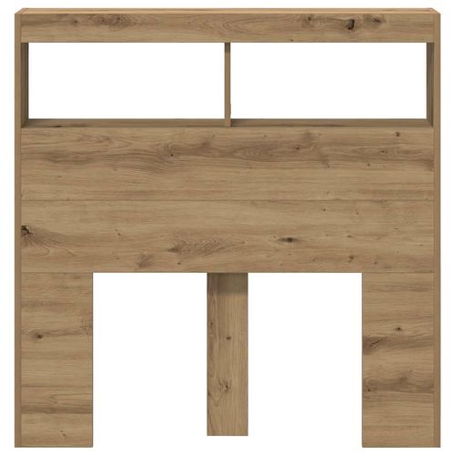 Zagłówek z półkami i LED, dąb artisan, 100x17x102 cm na Arena.pl