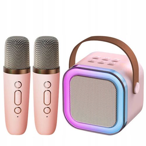 GŁOŚNIK BLUETOOTH PRZENOŚNE KARAOKE LAMPKA RGB 2 MIKROFONY USB SD MINI JACK na Arena.pl