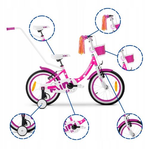 ROWER DZIECIĘCY TABOU ROWEREK MINI 14 CALI BARDZO LEKKI DLA DZIEWCZYNKI na Arena.pl